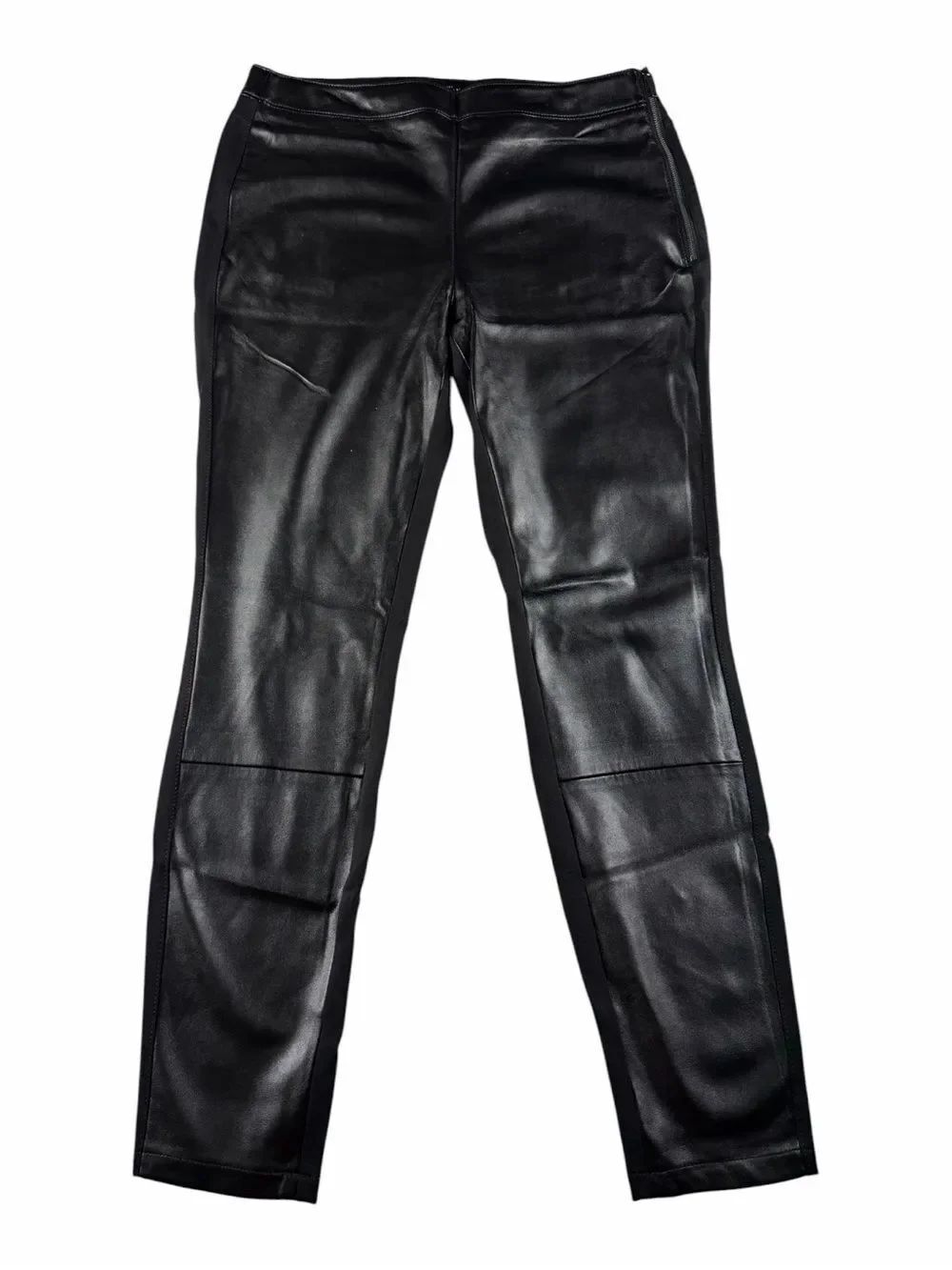 Women's Black Faux Leather Skinny Jeans